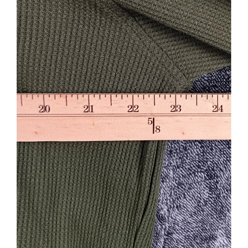 Tommy Bahama‎ Men's Olive Green Long Sleeve Waffle Knit Dexter Kill Shirt